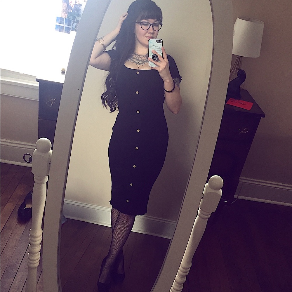 Hippie Rose ribbed body con dress